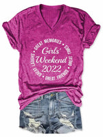 Women's Girls' Weekend 2022 V-Neck T-Shirt